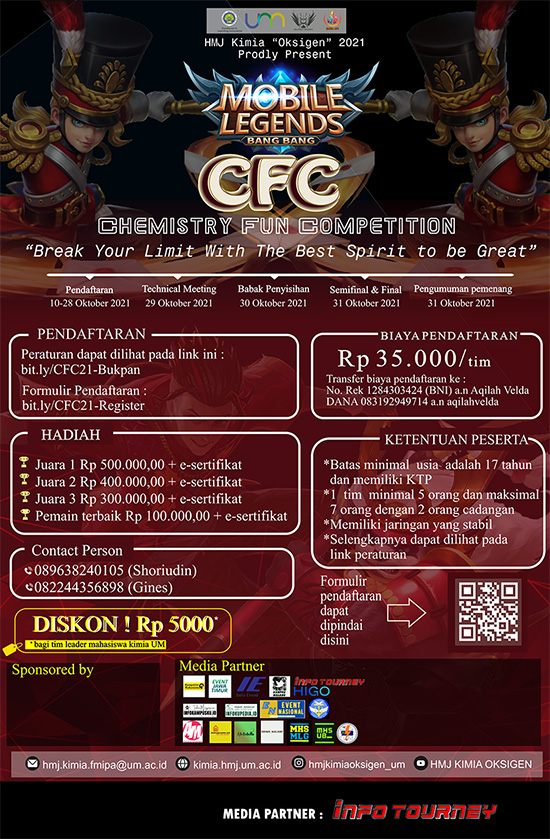 turnamen ml mlbb mole mobile legends oktober 2021 hmj kimia oksigen 2021 poster