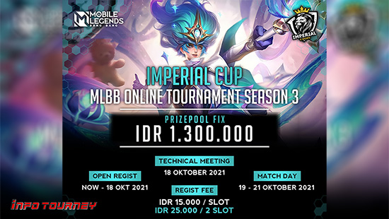 turnamen ml mlbb mole mobile legends oktober 2021 imperial cup season 3 logo