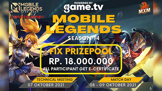 turnamen ml mlbb mole mobile legends oktober 2021 king of mlbb x mxm esport season 14 week 1 logo 1