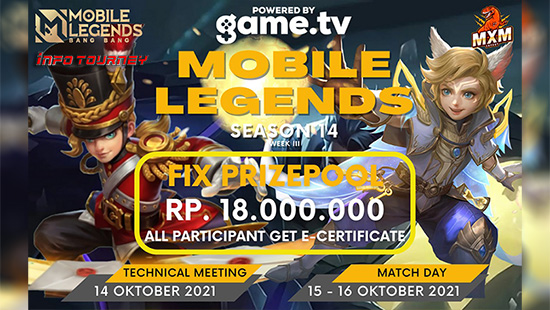 turnamen ml mlbb mole mobile legends oktober 2021 king of mlbb x mxm esport season 14 week 3 logo