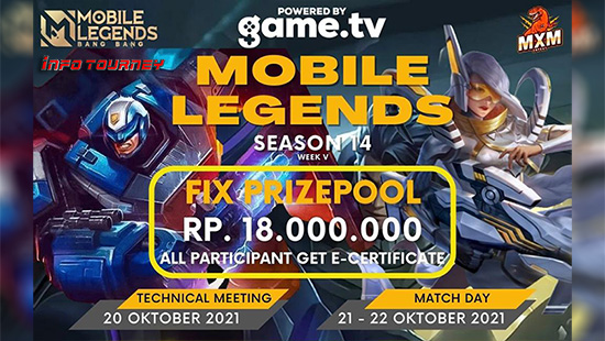 turnamen ml mlbb mole mobile legends oktober 2021 king of mlbb x mxm esport season 14 week 5 logo