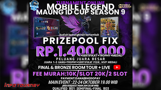 turnamen ml mlbb mole mobile legends oktober 2021 maung id cup season 9 logo