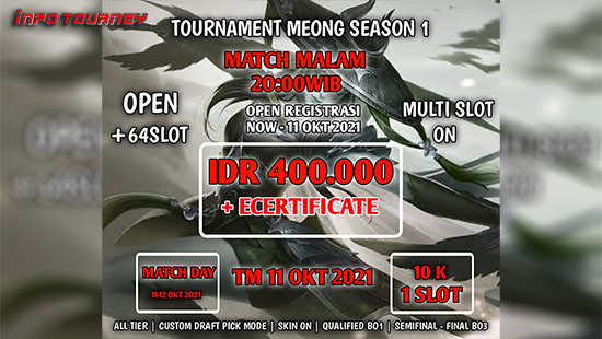 turnamen ml mlbb mole mobile legends oktober 2021 meong season 1 logo
