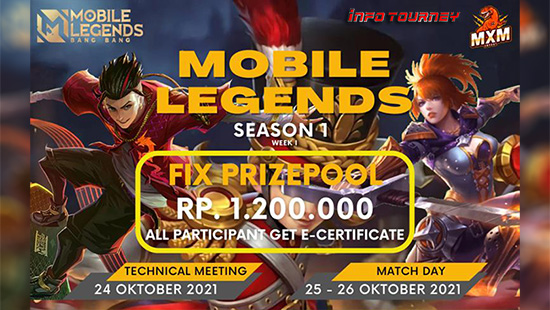 turnamen ml mlbb mole mobile legends oktober 2021 mxm season 1 week 1 logo