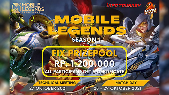 turnamen ml mlbb mole mobile legends oktober 2021 mxm season 1 week 2 logo