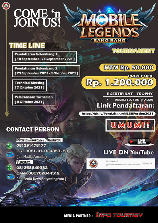 turnamen ml mlbb mole mobile legends oktober 2021 festion 2021 poster