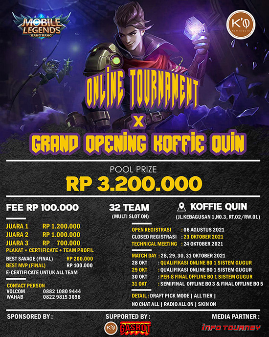 turnamen ml mlbb mole mobile legends oktober 2021 kopi quin poster