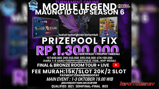 turnamen ml mlbb mole mobile legends oktober 2021 maung id cup season 6 logo