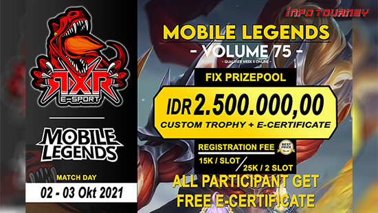 turnamen ml mlbb mole mobile legends oktober 2021 rxr season 75 week 2 logo