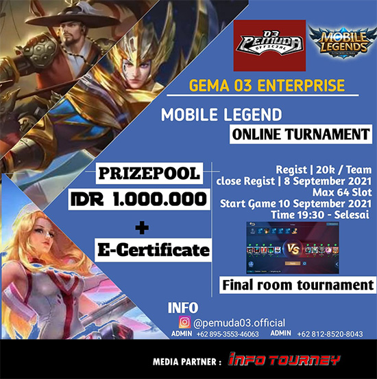 turnamen ml mlbb mole mobile legends september 2021 gema 03 enterprise poster