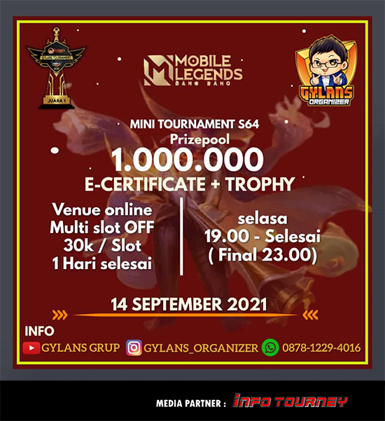 turnamen ml mlbb mole mobile legends september 2021 gylans mini season 64 poster