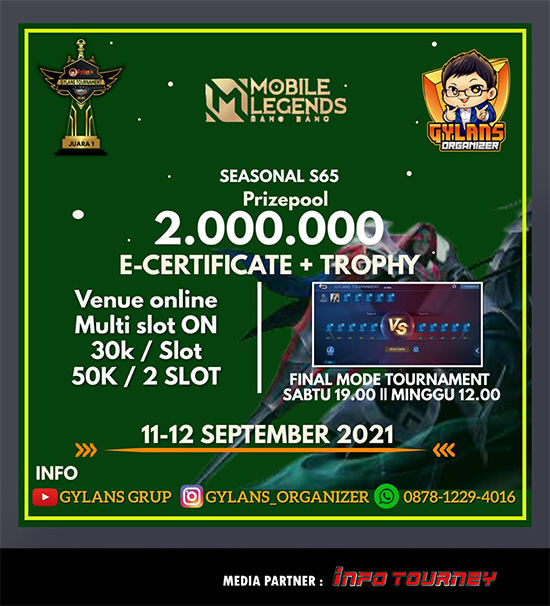 turnamen ml mlbb mole mobile legends september 2021 gylans season 65 poster