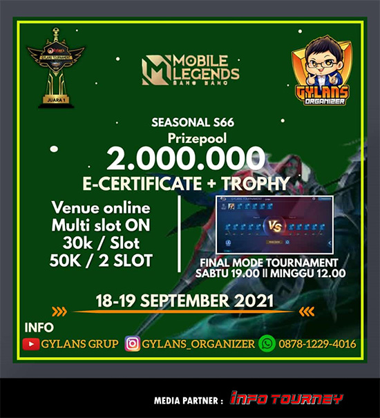 turnamen ml mlbb mole mobile legends september 2021 gylans season 66 poster