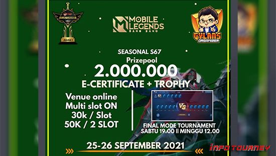 turnamen ml mlbb mole mobile legends september 2021 gylans season 67 logo