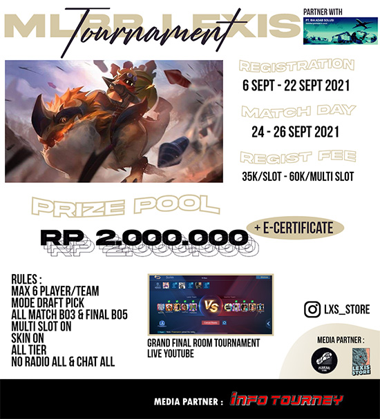 turnamen ml mlbb mole mobile legends september 2021 lexis season 1 poster