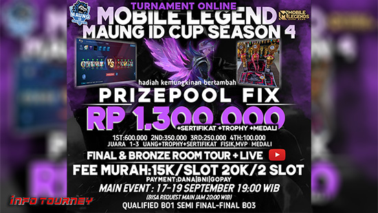 turnamen ml mlbb mole mobile legends september 2021 maung id cup season 4 logo