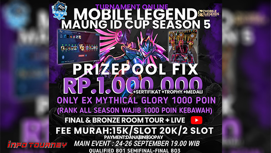 turnamen ml mlbb mole mobile legends september 2021 maung id cup season 5 logo