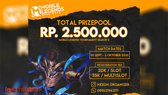 turnamen ml mlbb mole mobile legends september 2021 nexon season 6 logo 2