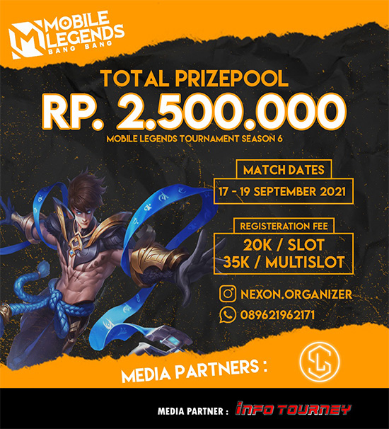 turnamen ml mlbb mole mobile legends september 2021 nexon season 6 poster 1