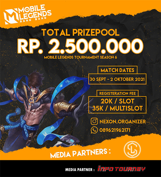 turnamen ml mlbb mole mobile legends september 2021 nexon season 6 poster 2