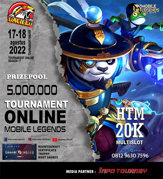 turnamen ml mlbb mole mobile legends agustus 2022 daciel id season 17 poster