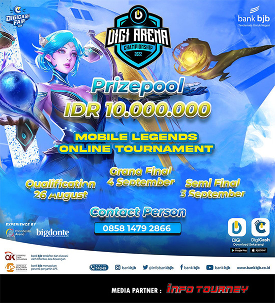 turnamen ml mlbb mole mobile legends agustus 2022 digi arena championship 2 0 poster