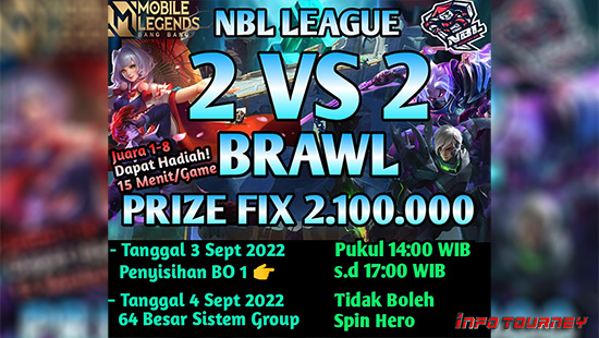 turnamen ml mlbb mole mobile legends september 2022 nbl league 2vs2 brawl 3 logo