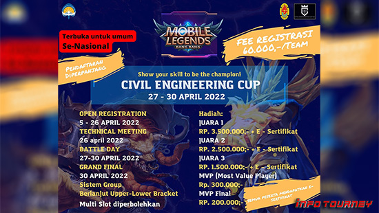 turnamen ml mlbb mole mobile legends april 2022 civil engineering cup 2022 logo 1