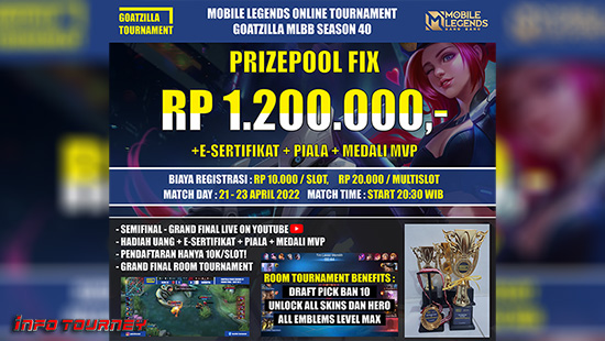 turnamen ml mlbb mole mobile legends april 2022 goatzilla season 40 logo