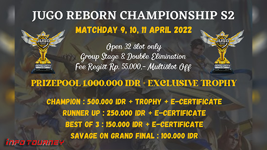 turnamen ml mlbb mole mobile legends april 2022 jugo reborn season 2 logo
