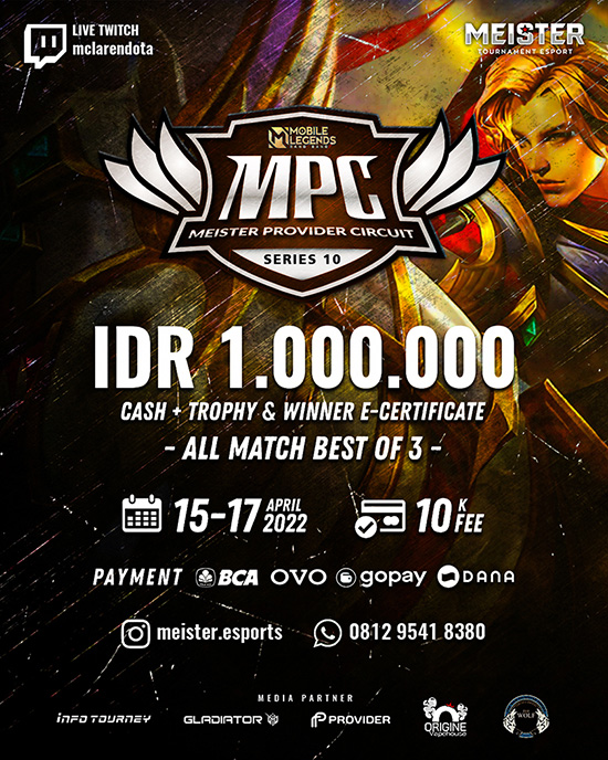 turnamen ml mlbb mole mobile legends april 2022 meister pro circuit season 10 poster