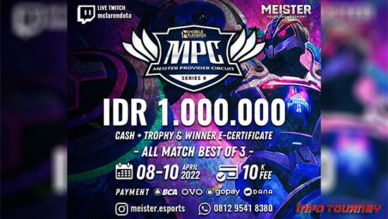 turnamen ml mlbb mole mobile legends april 2022 meister pro circuit season 9 logo