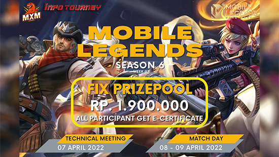turnamen ml mlbb mole mobile legends april 2022 mxm esport season 6 week 2 logo