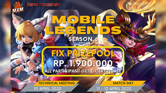 turnamen ml mlbb mole mobile legends april 2022 mxm esport season 6 week 3 logo