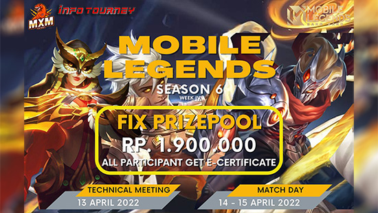 turnamen ml mlbb mole mobile legends april 2022 mxm esport season 6 week 4 logo