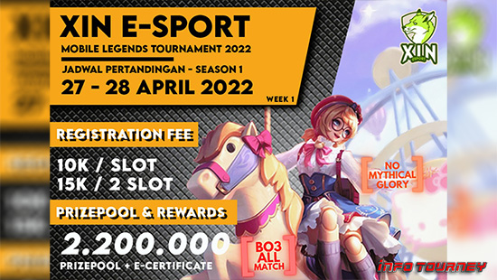 turnamen ml mlbb mole mobile legends april 2022 xin esport season 1 week 1 logo
