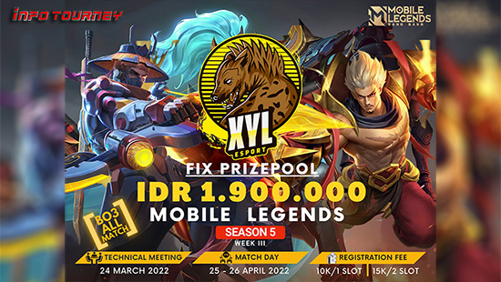 turnamen ml mlbb mole mobile legends april 2022 xyl esport season 5 week 3 logo