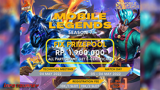 turnamen ml mlbb mole mobile legends mei 2022 mxm esport season 7 week 2 logo
