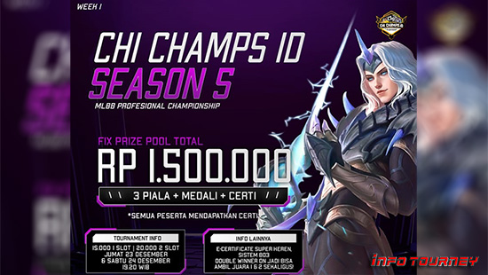 turnamen ml mlbb mole mobile legends desember 2022 chi champs id season 5 logo