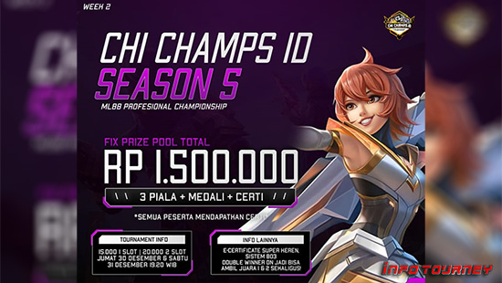 turnamen ml mlbb mole mobile legends desember 2022 chi champs id season 5 week 2 logo