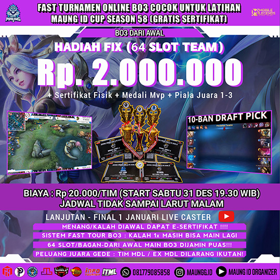 turnamen ml mlbb mole mobile legends desember 2022 maung id season 58 poster 1