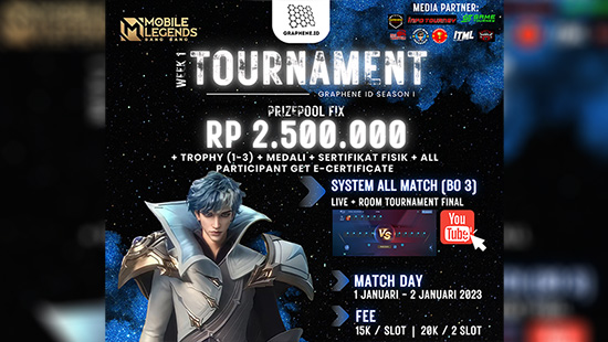 turnamen ml mlbb mole mobile legends januari 2023 graphene id season 1 week 1 logo
