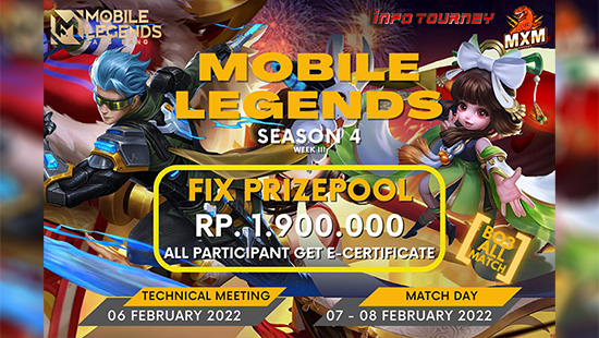 turnamen ml mlbb mole mobile legends februari 2022 mxm esport season 4 week 3 logo