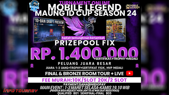 turnamen ml mlbb mole mobile legends maret 2022 maung id cup season 24 logo