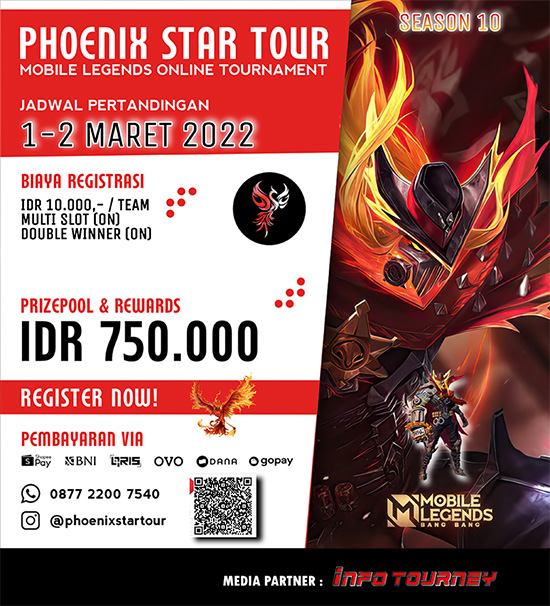 turnamen ml mlbb mole mobile legends maret 2022 phoenix star season 10 poster