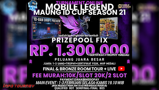 turnamen ml mlbb mole mobile legends februari 2022 maung id cup season 21 logo