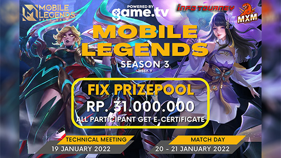 turnamen ml mlbb mole mobile legends januari 2022 king of mlbb x mxm esport season 3 week 5 logo