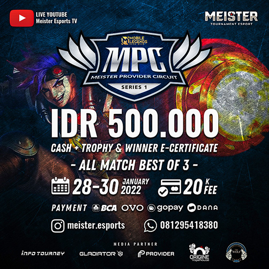 turnamen ml mlbb mole mobile legends januari 2022 meister pro circuit season 1 poster