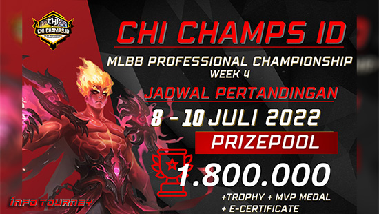 turnamen ml mlbb mole mobile legends juli 2022 chi champs id season 1 week 4 logo