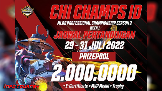 turnamen ml mlbb mole mobile legends juli 2022 chi champs id season 2 week 1 logo